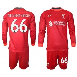 Camisola Liverpool Alexander-Arnold 66 Criança Equipamento Primeiro 2021-2022 Manga Comprida